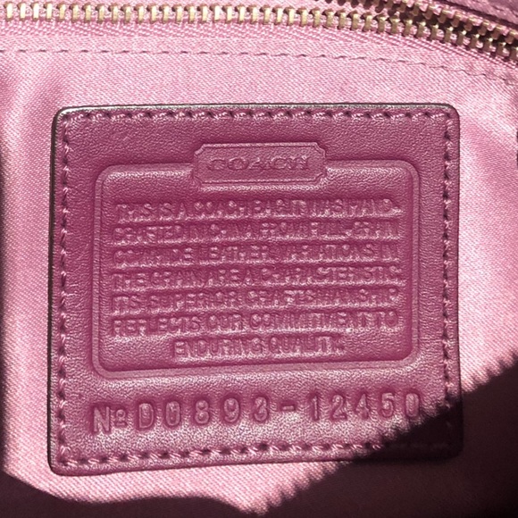 Large Coach Magenta Clutch Wristlet - Picture 6 of 6